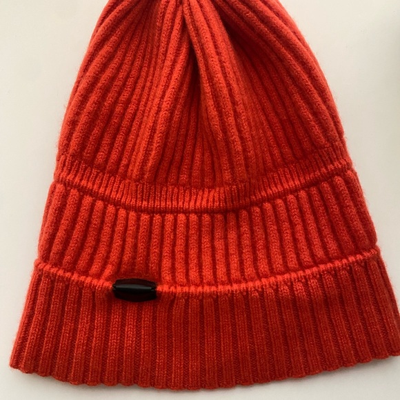 Cozy Orange Ribbed Beanie - Picture 3 of 4